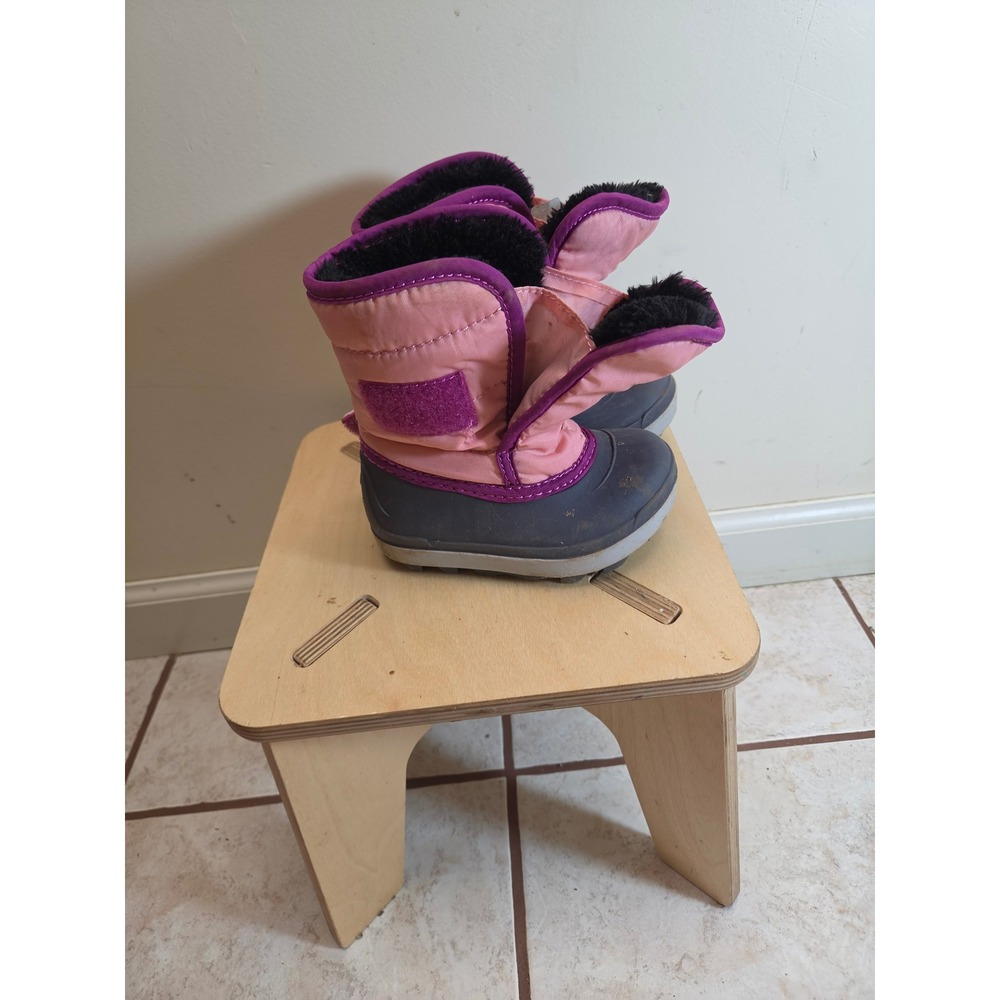 Kamik Snowbug 7 Kids Pink Purple Waterproof Winter Snow Boots Size 6 NF9564N